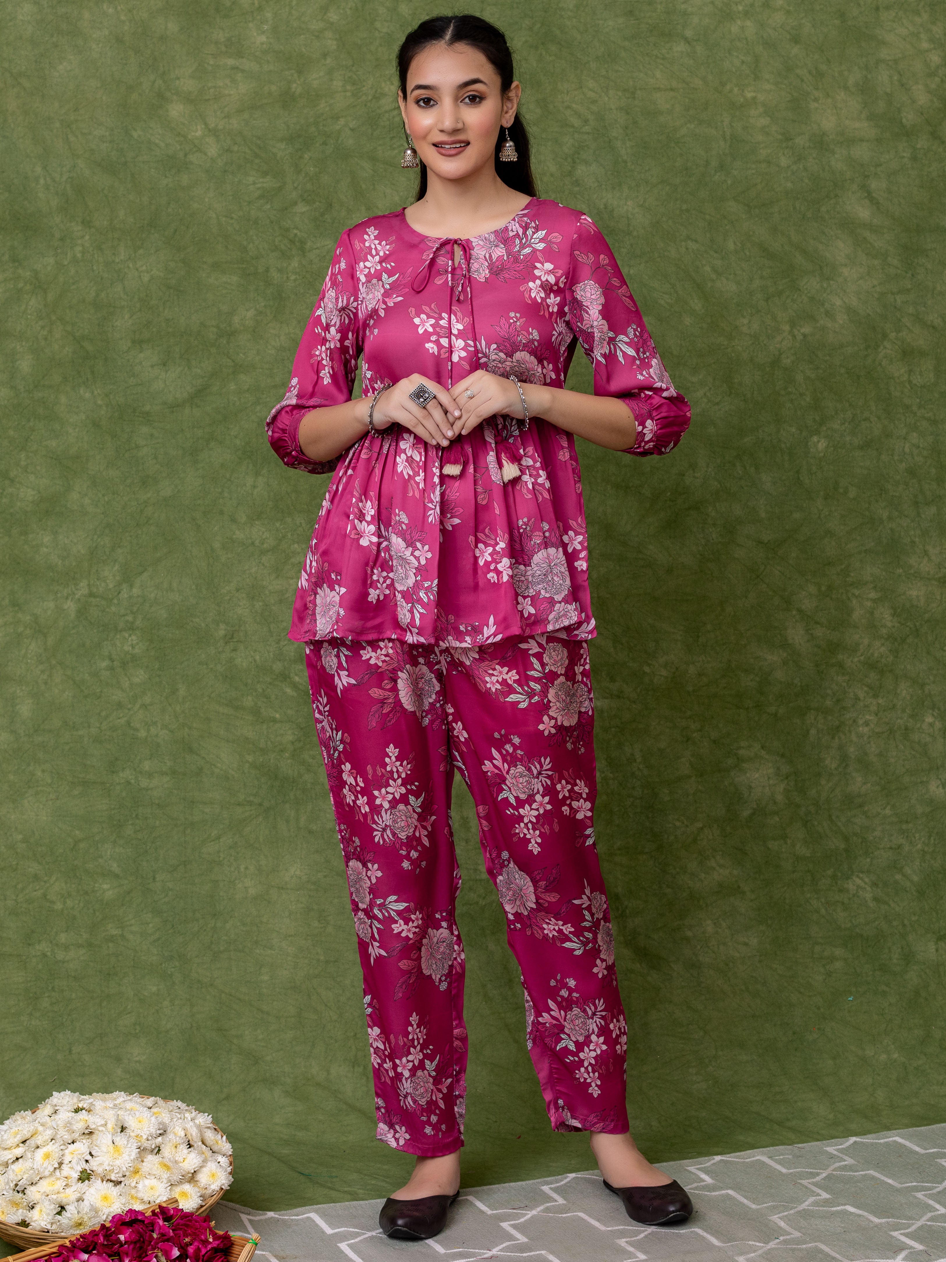 CO-ORD SET WITH PRINTED FLORAL JAAL